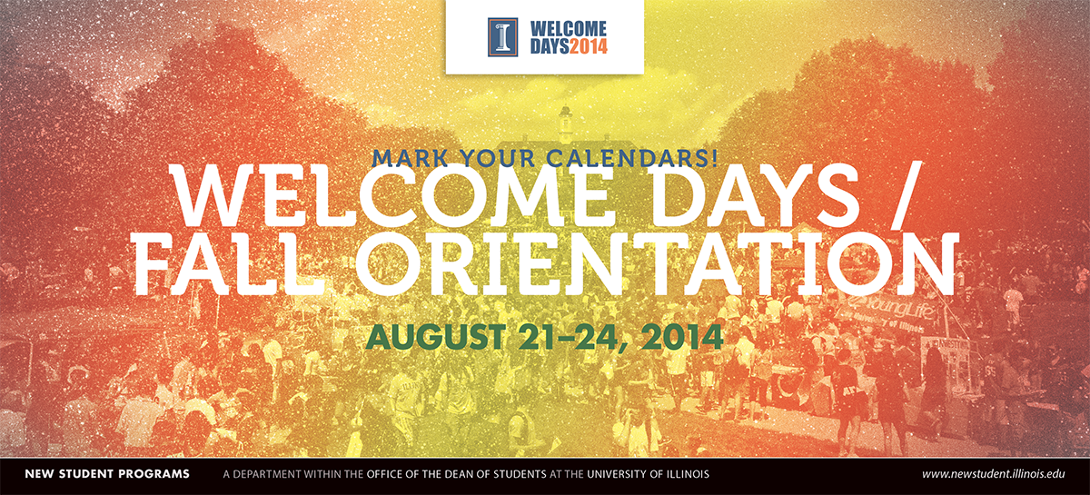 Image of Welcome Days postcard front