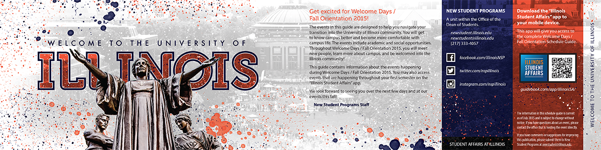 Image of Welcome Days schedule spread