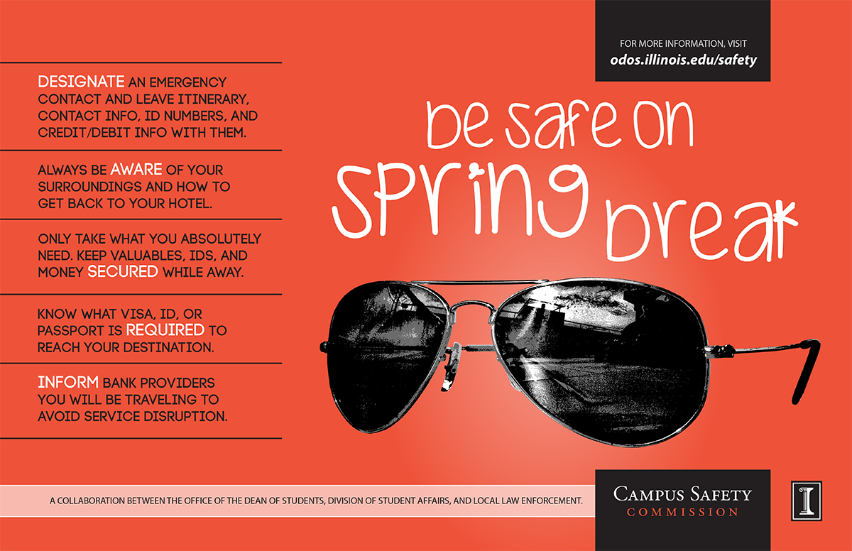 Image of spring break safety poster