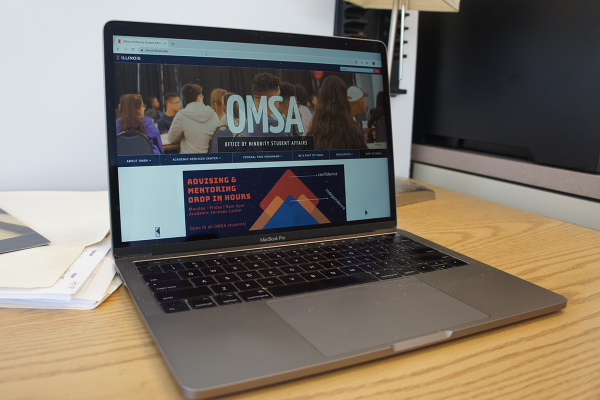 View of OMSA website on laptop screen