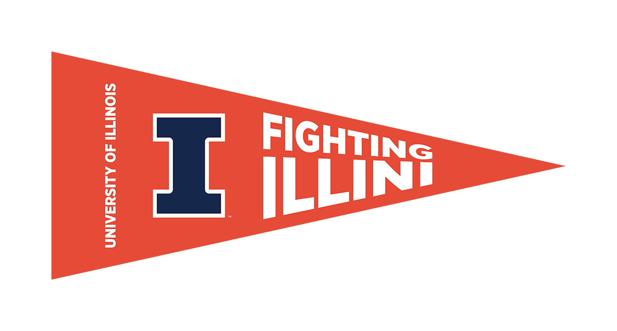 Image of orange Illini pennant artwork