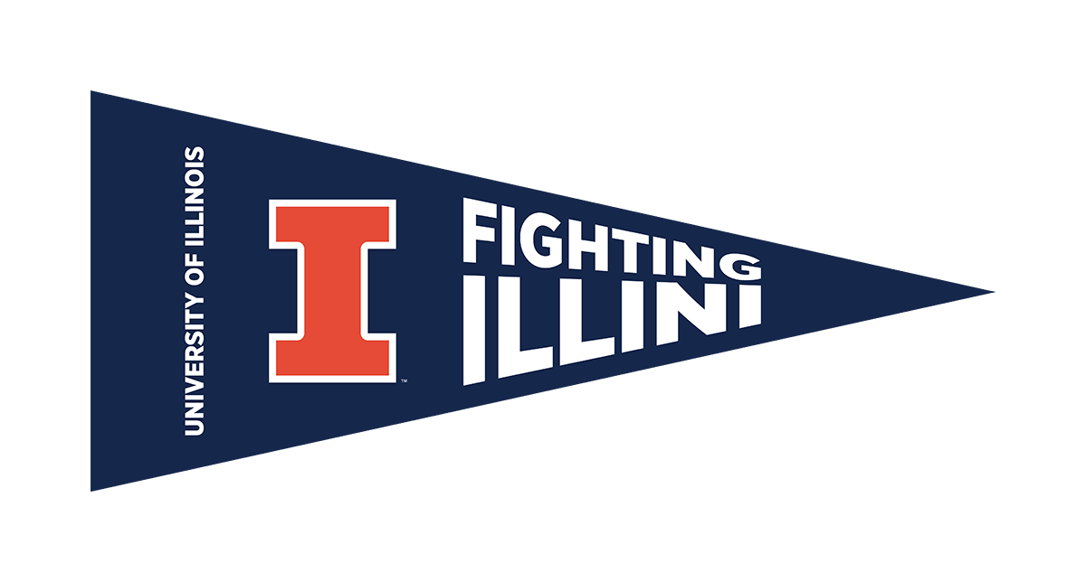 Image of blue Illini pennant artwork